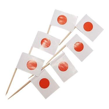 Imagem de 1.000 Espeto Bandeira Japão 6 Cm Festa Decoração Petisco - Oriental