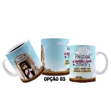 Imagem de Caneca 325ml Páscoa Unidos pela Fé e amor que ele nos ensinou - LARANJ
