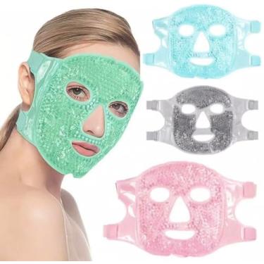 Imagem de Máscara Facial Térmica Quente Fria Relaxante Em Veludo E Gel (Verde)