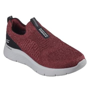 Imagem de Skechers Tênis masculino Go Walk Flex-Peerless, Vermelho/preto, 41