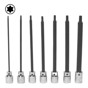 Imagem de Jogo Soquete Tipo Torx Longo Com Encaixe De 3/8`` 7 Peças