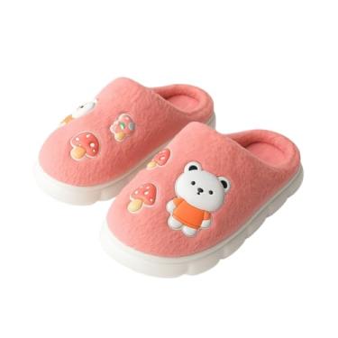 Imagem de Pantufa Infantil Unissex Antiderrapante Emborrachada Macia Em Pelúcia (Coral, BR, Criança de 4 a 8 anos, Faixa Numérico, 26, 27)