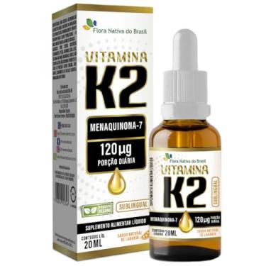 Imagem de Vitamina K2 em gotas (Menaquinona-7) 120mcg 20ml - Flora Nativa Sabor:Laranja