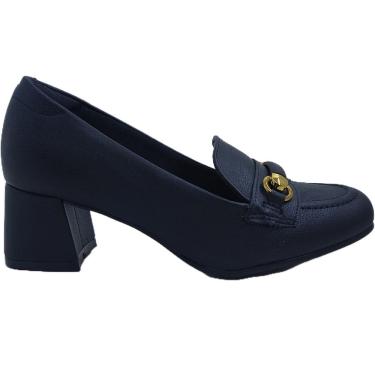 Imagem de Sapato Feminino Mocassim Casual Dia a Dia Passeio Trabalho Salto Grosso Médio Conforto Modare 7373.118