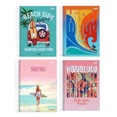 Imagem de Caderno Espiral Escolar 10M 200Fls Cali E Malibu Jandaia