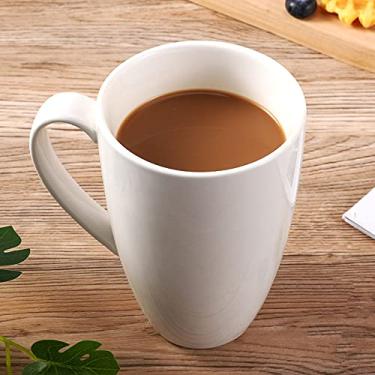 Imagem de dainslef Xícara de chá de porcelana de 473 ml com infusor e tampa, caneca de chá de folhas soltas, copo de infusão seguro para micro-ondas e lava-louças, caneca de café simples para presente