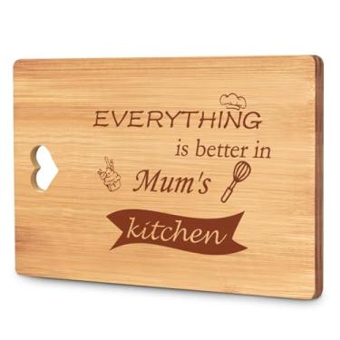 Imagem de Presentes de Dia das Mães para a Mãe, Presentes Personalizados para Mães, Tábua de Corte de Bambu Gravada, Melhor Presente de Mamãe de Todos os Tempos para Dia das Mães, Aniversário, Natal da Filha e
