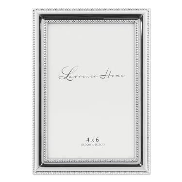 Imagem de Lawrence Frames 510746 Moldura de metal 10 x 15 cm prata com contas delicadas