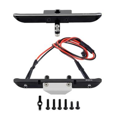 Imagem de DJX Para-choque dianteiro e traseiro de alumínio CNC com luz para 1/18 RC Rock Crawler Car Redcat Ascent-18 peças de atualização