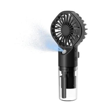 Imagem de Luxmars Ventilador portátil de nebulização, ventilador portátil, bateria recarregável, pequeno ventilador pessoal Mister, mini ventilador de 4 velocidades com spray para mulheres, homens, acampamento
