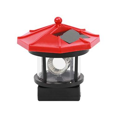 Imagem de Lâmpada de jardim à prova d’água Uonlytech com iluminação de LED solar para decoração de jardim e pátio ao ar livre, decoração de lagoa, vermelho