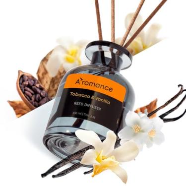 Imagem de Aromance Tobacco&Vanilla Reed Diffuser Set | Spicy-Oriental Fragrance | 3.38 oz Scent Fragrance Oil Diffuser for Bedroom, Bathroom, Home Décor and Gift, Decorative Air Fresheners with Sticks