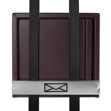 Imagem de Caixa De Correio Grade Vertical Marrom Aço Inox Moderna