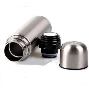 Imagem de Garrafa Térmica Inox 500ml Para água Café Chá Com Click Top Prata Cor Prata