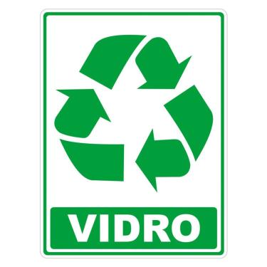Imagem de Adesivo Lixo Reciclavel Vidro 1 Unidade 20cm X 15cm Nome Do Desenho Vidro