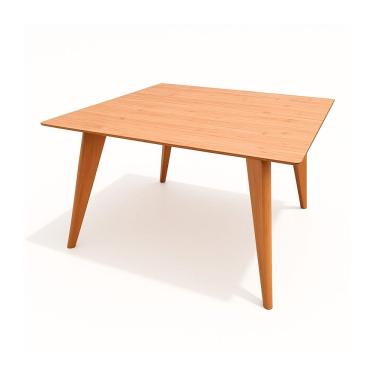 Imagem de Mesa para Sala de Jantar 90cm Slim Madeira Castanho