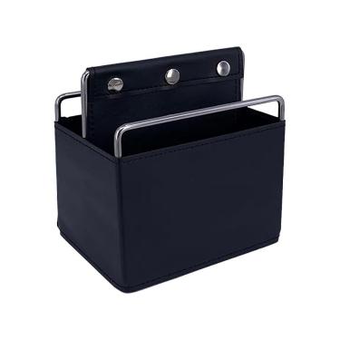 Imagem de Porta Objetos 2 Divisórias Btc Metal Couro Sintético Preto