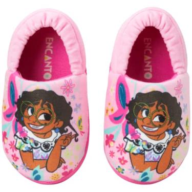 Imagem de Disney Pantufas Encanto Para Meninas - De Pelúcia Mirabel E Luisa, Sola Antiderrapante (5-12), Tamanho 5/6, Rosa/Mirabel