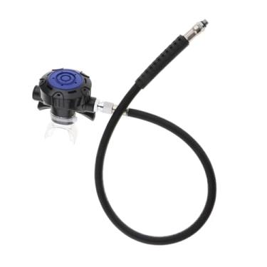 Imagem de kowaku Regulador de mergulho de 2ª fase com bocal transparente Explorer Substituição Respiração subaquática Controlador ajustável Respirador de mergulho, Azul