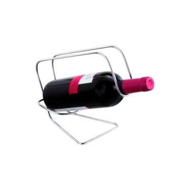 Imagem de Porta Garrafa Vinho Alça Servir Suporte de Mesa Metal - PASSERINI