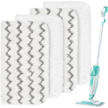 Imagem de HOMEXCEL Almofadas de substituição para esfregão a vapor Shark Mop S1000/S1000A/S1000C/S1000WM/e S1001C-Reutilizáveis de microfibra esfregona esfregona esfregona para todos os pisos rígidos - pacote com 4