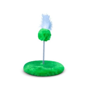 Imagem de Brinquedo Gato Mola Maluca Chocalho Brinquedo Para Gatos Exclusivo Tipo Arranhador Gato (Verde)