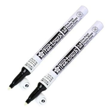 Imagem de 2X Caneta Pen-touch 1.0 Tipo Spray Branca Sakura