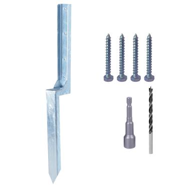 Imagem de Reparo de poste de cerca mais espessa (galvanizado 1 pacote)