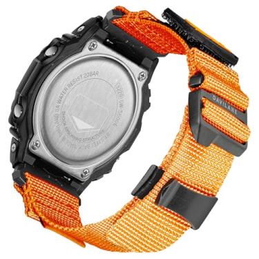 Imagem de Pulseira de substituição de 16 mm para Casio G Shock G-5600/5700/6900/8900, GW-5600/M5610/6900/8900, GM-5610, GB-5600 G-Hook & Badge Design de Nylon Casio Watch Strap