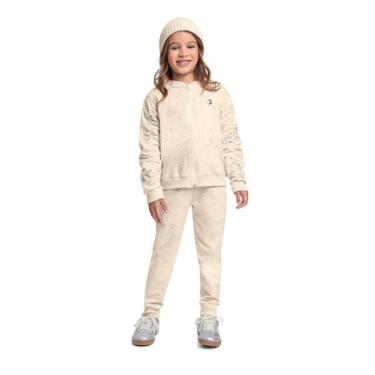 Imagem de Conjunto com Jaqueta e Calça com Glitter para Menina Quimby, Bege, 6