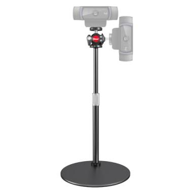 Imagem de Etour Suporte de webcam para mesa, com cabeça esférica 360, tripé ajustável de altura de base pesada para webcam Logitech C922 C930e C920 C615 C960 C920x BRIO 4K NexiGo N60, suporte de telefone, Gopro
