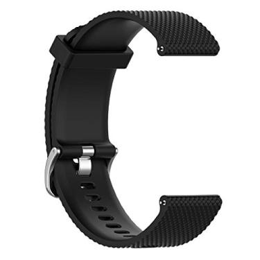 Imagem de Pulseira de substituição para Ignite Polar, Pulseira de silicone de substituição AWADUO de 20 mm para Ignite Polar e Garmin Vivoactive 3, Preto