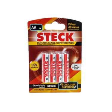 Imagem de Pilha Steck Alcalina Aa 4Pcs Blister
