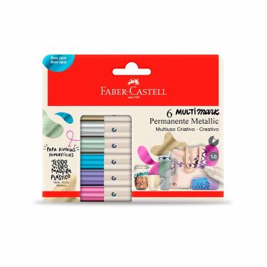 Imagem de Marcador permanente Multimark Metallic 6 cores Faber-Castell