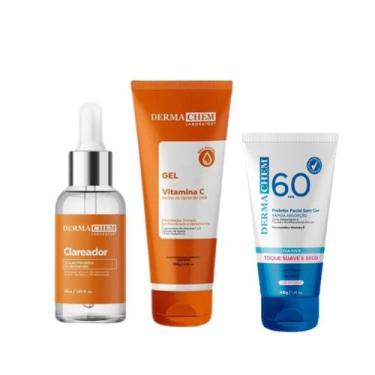 Imagem de Kit Skincare Clareador de Melasma e Manchas com Protetor Facial Dermac