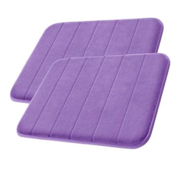Imagem de KIT 2 Tapetes Antiderrapante Banheiro Super Soft | Tapete Banheiro Box ou Banheira | Tapete Para Banheiro Multiuso Decoração Quarto (Bege) (LILÁS)
