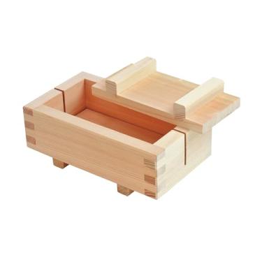 Imagem de IPPINKA Prensa de sushi de madeira, fabricante Oshizushi, feita de Hinoki (cipreste japonês), feita no Japão, 18 cm, corte vertical