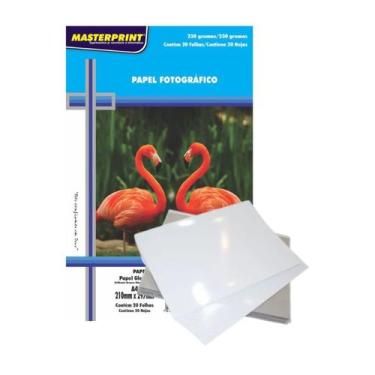 Imagem de Papel Fotografico Inkjet A4 Glossy 230g 20Fls Masterprint