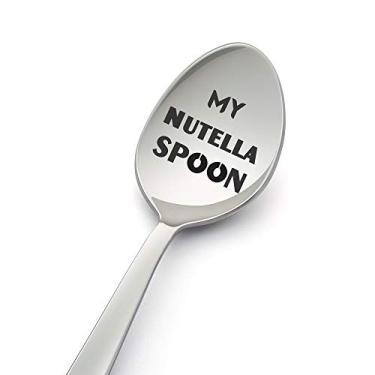 Imagem de My Nutella Spoon-8 Inch Spoon designed for Nutella Lover-present under $10- Presents for Him/Presents for Her-Perfect Present for a Sweet Tooth-Crafted by LYF Collection