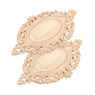 Imagem de Homoyoyo Adesivos De Parede 3D Com Espelho Oval Woodsy 2 Peças Para Decoração Móveis Em Moldura Porta