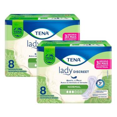 Imagem de Kit 2 Absorvente para Incontinência Urinária Tena Lady Discreet Normal