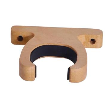 Imagem de Amagogo Suporte para flauta Hulusi, suporte para taco de beisebol, prateleira de parede de madeira portátil, para exibição para festas, concertos domésticos, Marrom Claro