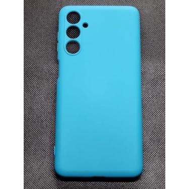 Imagem de Capa Silicone Aveludada para Samsung M54 (Azul-aço)