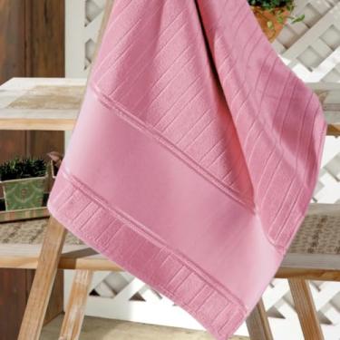 Imagem de Toalha de Lavabo Banheiro Aveludada Toque Macio Felpuda Grossa Dohler (Rosa)