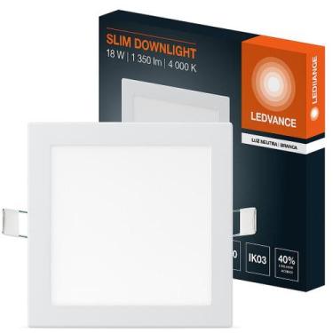 Imagem de Painel Plafon Quadrado Embutir 18w Luz Neutra 4000K - Ledvance
