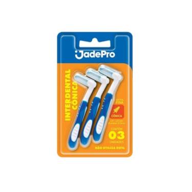 Imagem de JADEPRO Escova Dental Jadepro Interdental Conica Extrafina 2 5-4 5Mm C/3