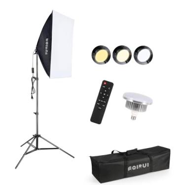 Imagem de AQIRUI 【Atualização De Lâmpada Led】 Kit De Iluminação Softbox, Kit De Iluminação De Fotografia Contínua Com Lâmpada Led E27 De 175 W 3000-6700 K, Soft Box, Equipamento De Iluminação De Estúdio Fotog