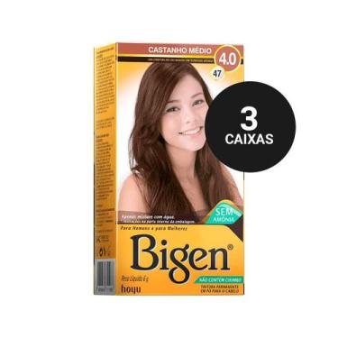 Imagem de Kit Profissional Tintura Capilar à base de água Bigen 4.0 Castanho Méd