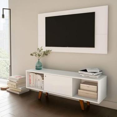 Imagem de Rack com Painel para TV até 42 Polegadas Simon Branco 135 cm