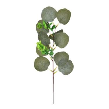 Imagem de 10 peças de caules e folhas de plantas artificiais, arranjos de flores, acessórios de decoração de parede, folhas de eucalipto, eucalipto verde